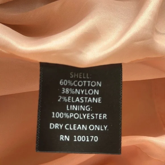 Sandro Peach Tan Short Trench Utility Jacket Self Tie Cotton Blend - Picture 8 of 13